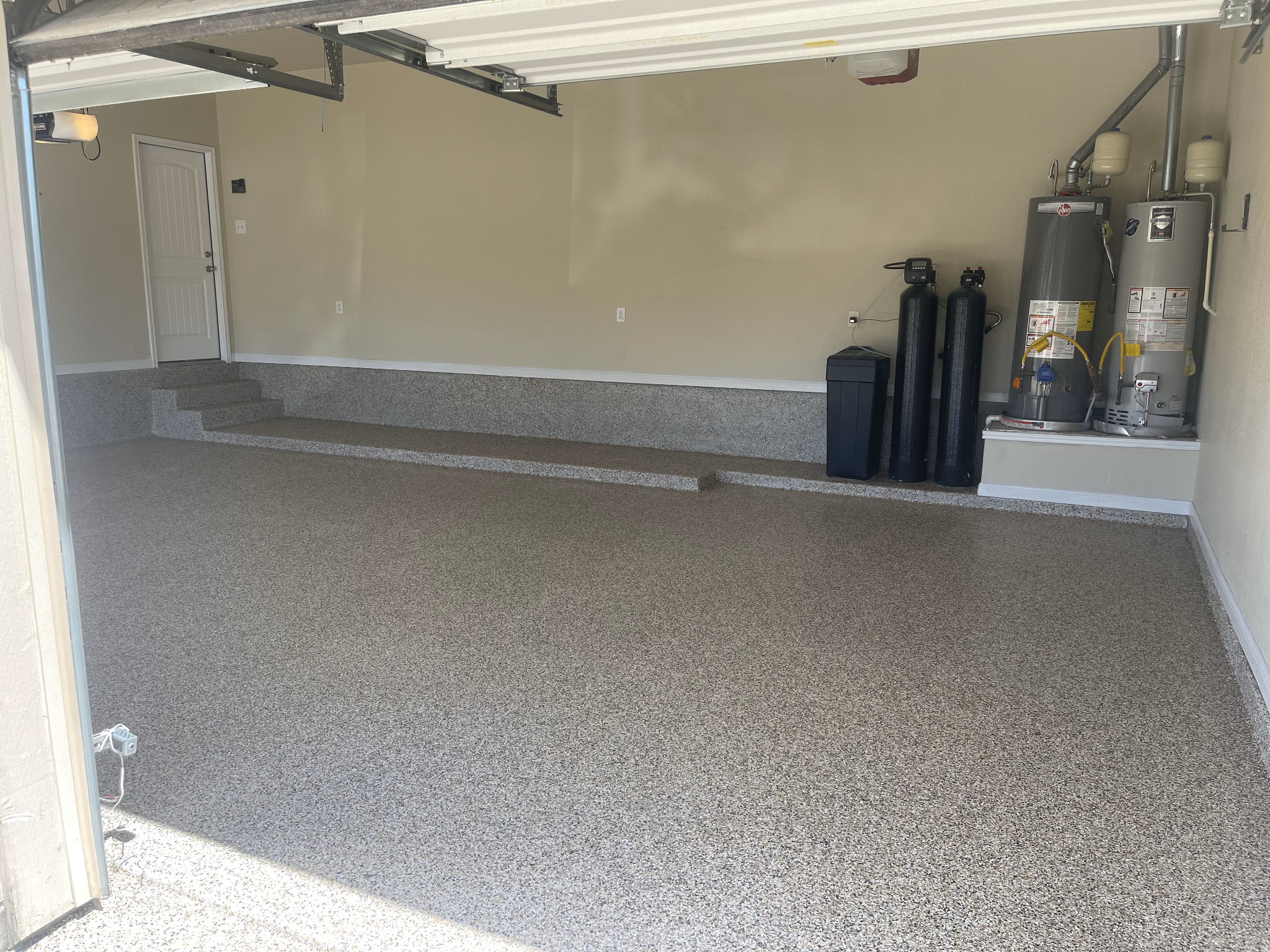 Completed AmazaCrete garage floor