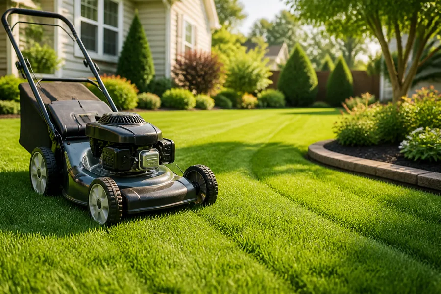 Fresh lawn care and yard maintenance for HUGS Home Improvement